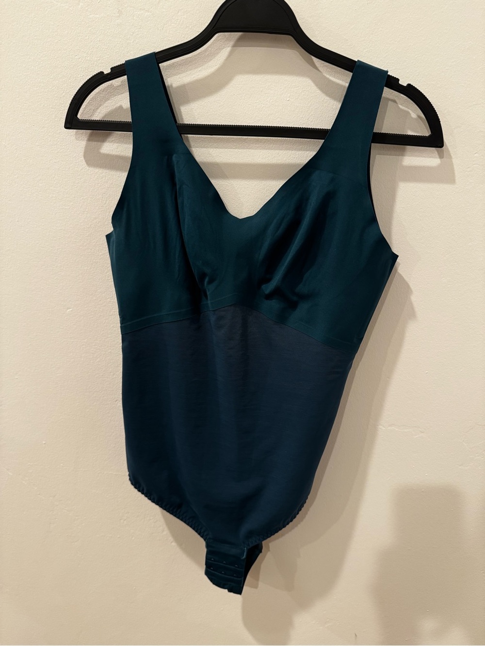 Honeylove Teal Printed Care-Label Bodysuit Interior
